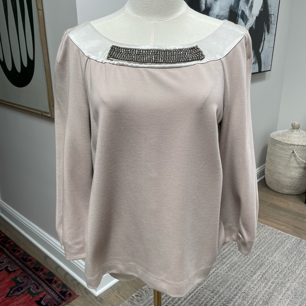 Mint Embellished Blouse 3/4 Sleeves -Sz 4